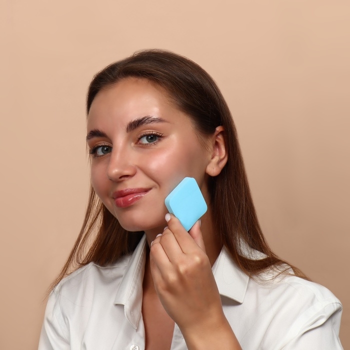 Спонжи для макияжа &laquo;Ромбы&raquo;, набор - 4 шт, 6,5 &times; 5 см, разноцветные