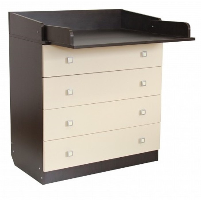 Комод пеленальный детский 804 &laquo;Фея 1580&raquo;, 80х47х92 см., 4 ящика, цвет венге/бежевый