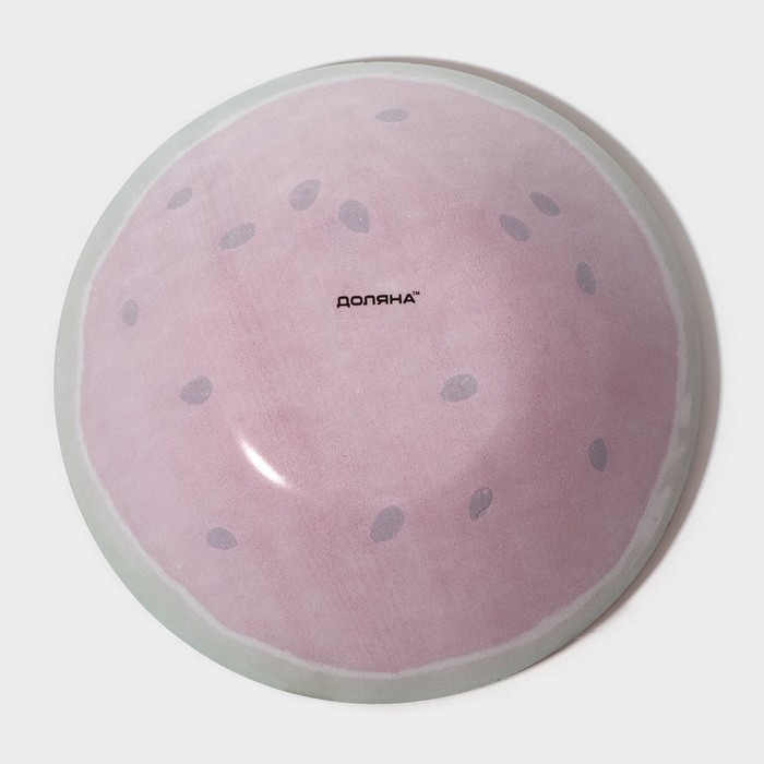 Салатник стеклянный Доляна &laquo;Сладкий арбуз&raquo;, 600 мл, 18,5&times;5 см, цвет красный