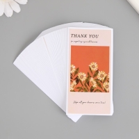 Наклейка бумага благодарность "Полевые ромашки" набор 50 шт 10х5 см Наклейка бумага благодарность "Полевые ромашки" набор 50 шт 10х5 см