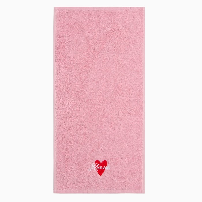 Полотенце махровое Этель "Мама" 30х60см, 100% хлопок, 340гр/м2
