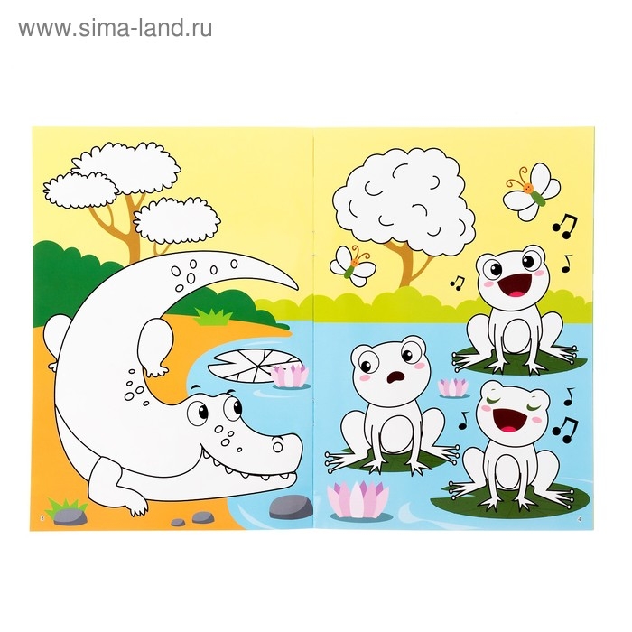 Раскраска многоразовая &laquo;Рисуй-стирай. Мир животных&raquo;, 12 стр.