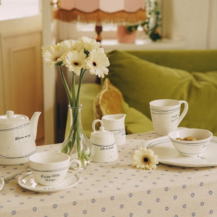 Набор чайный фарфоровый SL Home «Милый дом», 4 предмета: 2 чашки 275 мл, 2 блюдца d=15,5 см, цвет белый Набор чайный фарфоровый SL Home «Милый дом», 4 предмета: 2 чашки 275 мл, 2 блюдца d=15,5 см, цвет белый