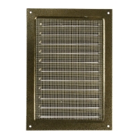 Решетка вентиляционная ZEIN Люкс РМ1724З, 170 х 240 мм, с сеткой, металлическая, золотая