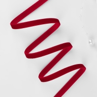 Лента бархатная, 6 мм, 18 &plusmn; 1 м, цвет красный №40