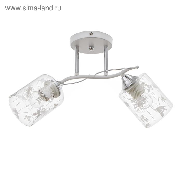 Люстра ГАЛЛОП 880521 2х60Вт Е27 белый матовый/хром Люстра ГАЛЛОП 880521 2х60Вт Е27 белый матовый/хром