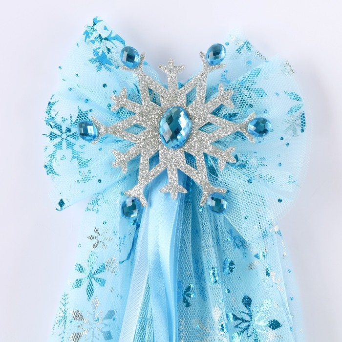 Карнавальный набор «Снежинка», 2 предмета: зажим для волос, жезл Карнавальный набор «Снежинка», 2 предмета: зажим для волос, жезл