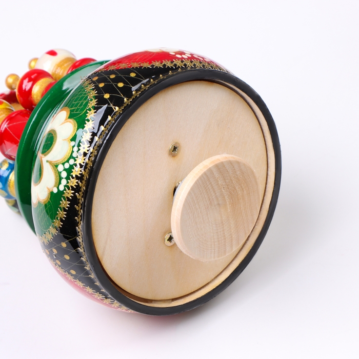 Сувенир музыкальный "Храм" №2, красно-зеленый, ручная роспись, 112х22 см