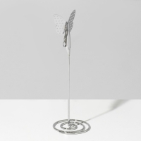 Ценникодержатель с зажимом «Бабочка», 4,5×4,5×13 см, цвет серебро Ценникодержатель с зажимом «Бабочка», 4,5×4,5×13 см, цвет серебро