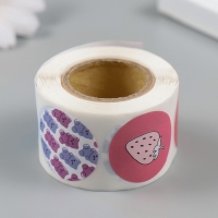 Наклейка бумага "Мимишности" d=2,5 см 252 шт в рулоне Наклейка бумага "Мимишности" d=2,5 см 252 шт в рулоне