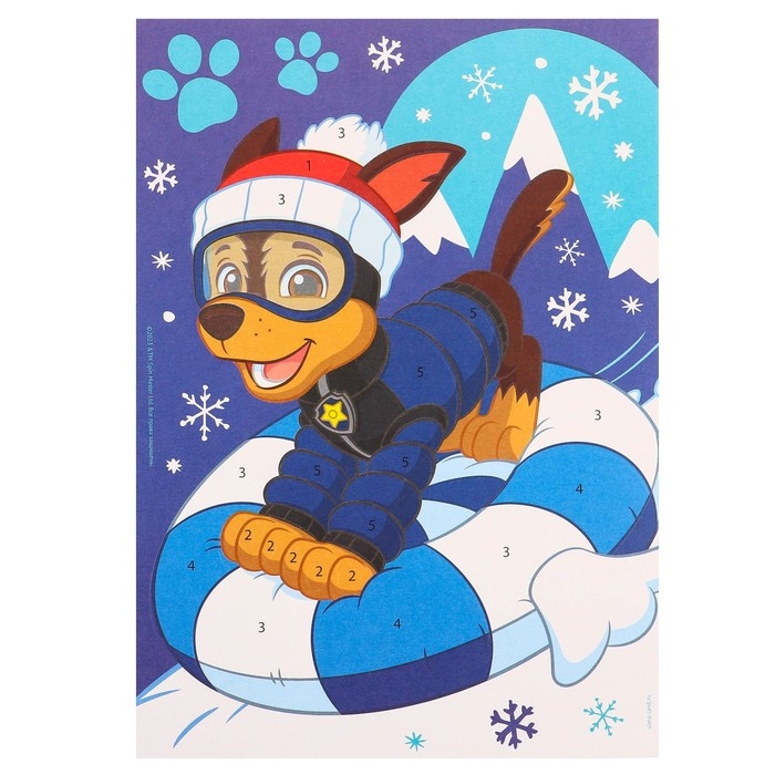 Аппликация фольгой Аппликация фольгой "Новый год" 23х15 см, Щенячий патруль