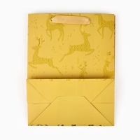 Пакет подарочный новогодний ламинированный &laquo;Олени&raquo;, MS 23 x 18 х 10 см