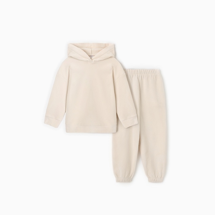 Костюм (худи и брюки) детский MINAKU: Fleece Soft, цвет бежевый, рост 104 см Костюм (худи и брюки) детский MINAKU: Fleece Soft, цвет бежевый, рост 104 см