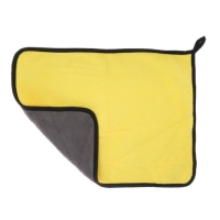 Тряпка для мытья авто, CARTAGE, микрофибра, 400 г/м&sup2;, 30&times;40 cм, желто-серая