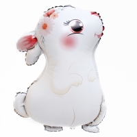 Шар фольгированный 24" &laquo;Милый белый зайка&raquo;