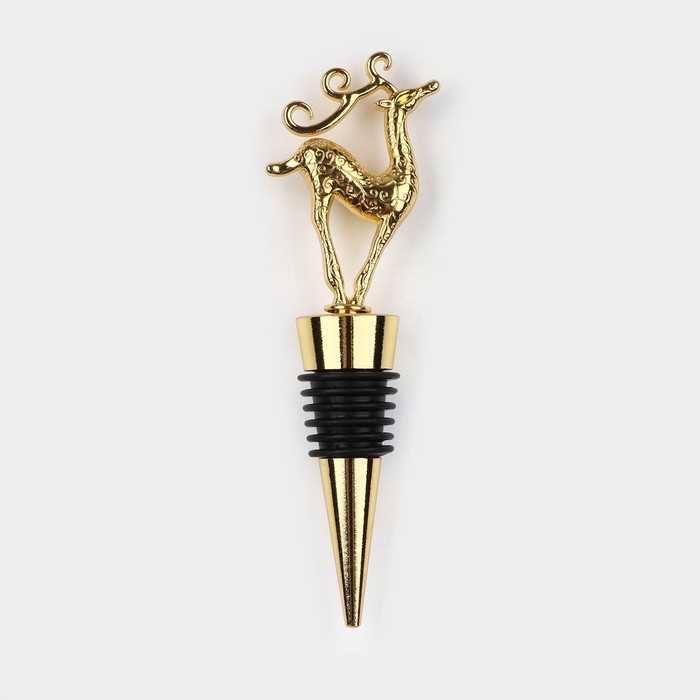 Пробка для бутылки Magistro Deer, 12,5 см, цвет золотой Пробка для бутылки Magistro Deer, 12,5 см, цвет золотой