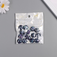 Бусины для творчества пластик "Мраморные. Фиолетово-голубой" набор 15 шт 1,7х1,7х1 см Бусины для творчества пластик "Мраморные. Фиолетово-голубой" набор 15 шт 1,7х1,7х1 см