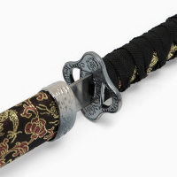 Сувенирное оружие &laquo;Катана&raquo;, чёрные ножны с узорами в виде дракона, 70 см