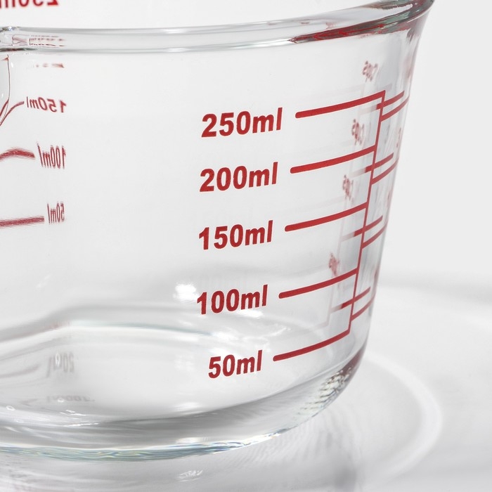 Кувшин мерный из жаропрочного стекла Доляна «Классика», 250 мл, 14×10,5×7 см Кувшин мерный из жаропрочного стекла Доляна «Классика», 250 мл, 14×10,5×7 см