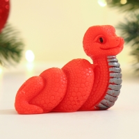 Новый год. Символ 2025. Фигурное мыло "Змейка Льдинка" красное, 50г Новый год. Символ 2025. Фигурное мыло "Змейка Льдинка" красное, 50г