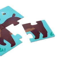 Пазлы 4 в 1 «Собери зверюшку: Кто живёт в лесу?», 4 пазла, 16 деталей Пазлы 4 в 1 «Собери зверюшку: Кто живёт в лесу?», 4 пазла, 16 деталей