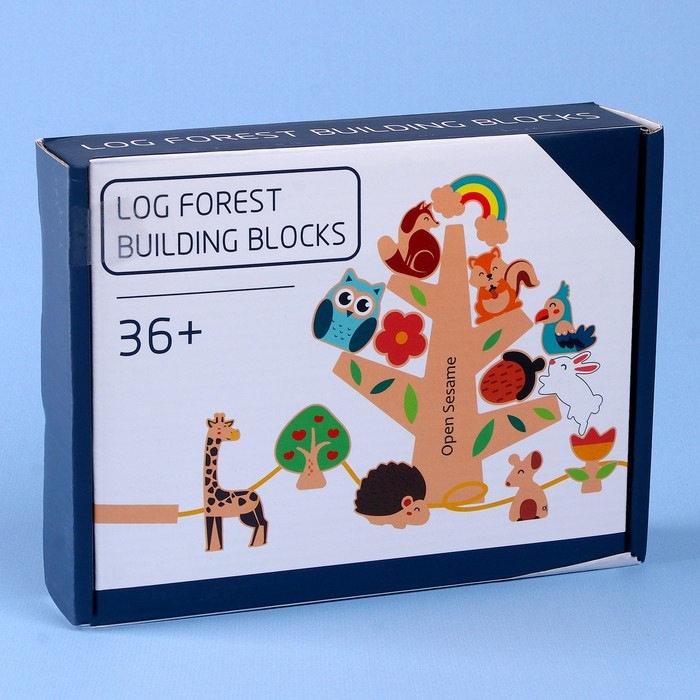 Развивающая игра 2 в 1 балансир, шнуровка &laquo;Сказочный лес&raquo; 1,5 &times; 13 &times; 15, 13 деталей + шнурок