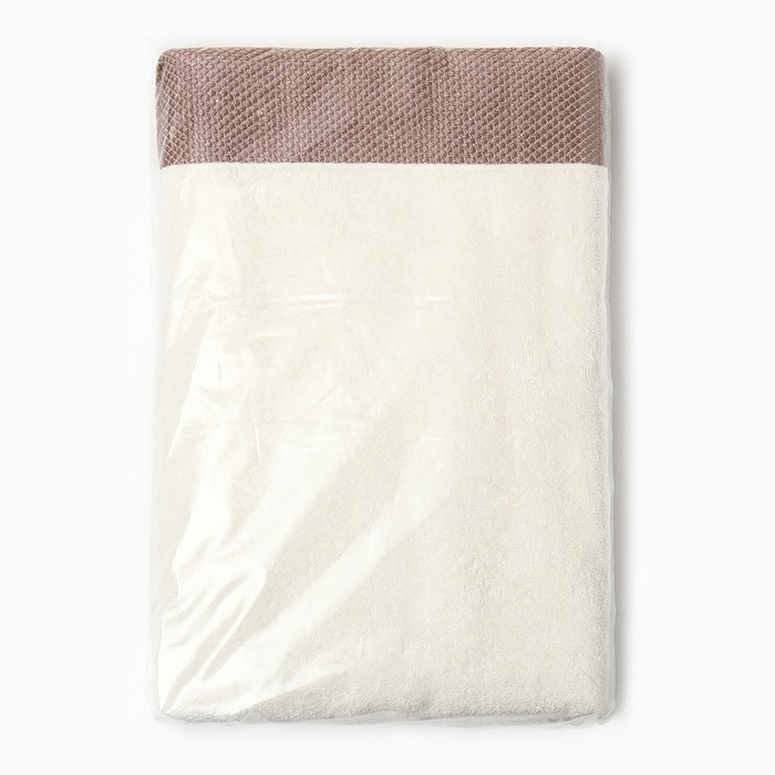 Полотенце махровое Love Life "Honey" 50*90 см, молочный, коричн. 100% хл, 450 гр/м2