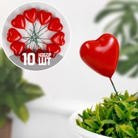 Штекер "Сердечко" красное, 3,5х3,5х2см / набор 10шт Штекер "Сердечко" красное, 3,5х3,5х2см / набор 10шт