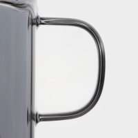 Банка стеклянная с ручкой, крышкой и трубочкой Magistro &laquo;Эко&raquo;, 620 мл, цвет чёрный