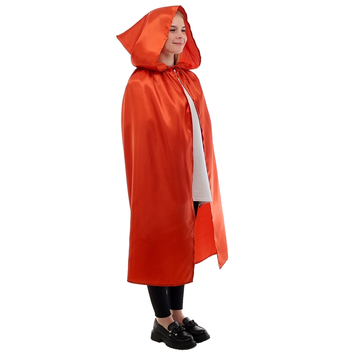 Карнавальный плащ детский, атлас, цвет терракотовый, длина 85 см Карнавальный плащ детский, атлас, цвет терракотовый, длина 85 см