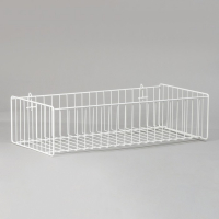 Корзина на сетку, большая, 61&times;30,5&times;16 см, цвет белый