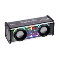 Портативная колонка А88, 10 Вт, прозрачная, подсветка, 1800 мАч, чёрная Портативная колонка А88, 10 Вт, прозрачная, подсветка, 1800 мАч, чёрная