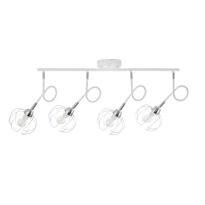 Люстра "Скелет" 4х60Вт Цоколь: Е14 Цвет: Белый айсберг, Хром