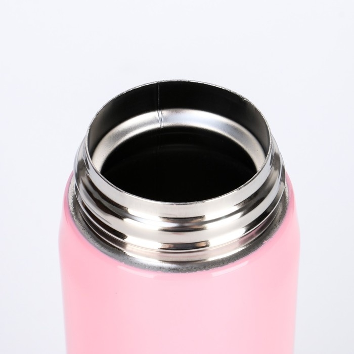 Термос, 420 мл, Топ  "Мур-мур люблю гламур", сохраняет тепло 8 ч