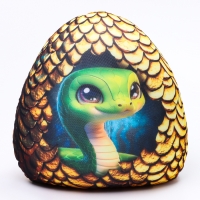 Новый год! Антистресс подушка-игрушка &laquo;Змеиное яйцо&raquo;, золотое