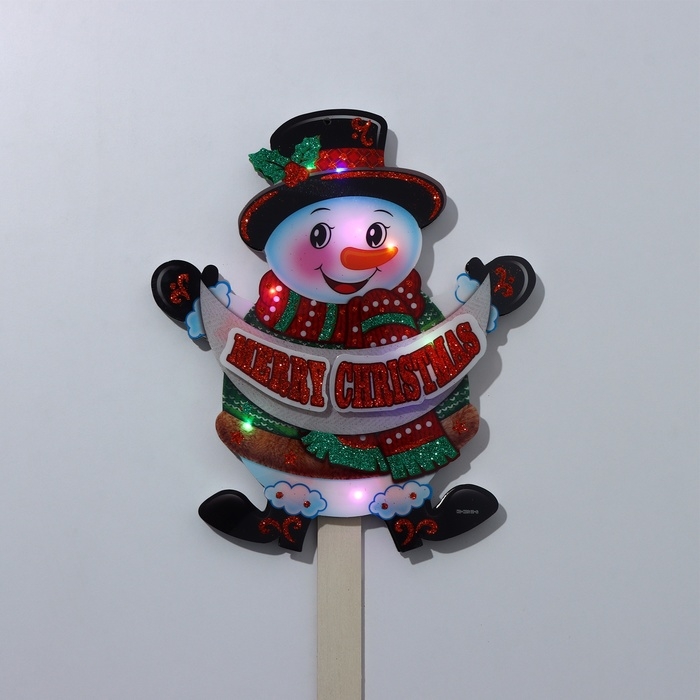 Топпер светящийся Топпер светящийся "Снеговик" 20,5х73,5 см