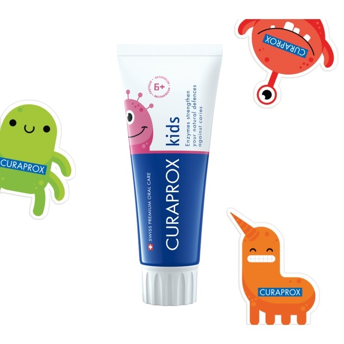 Зубная паста Curaprox Kids 1450, со вкусом арбуза, 60 мл Зубная паста Curaprox Kids 1450, со вкусом арбуза, 60 мл