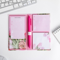 Блок бумаг для записей, стикеры, ручка &laquo;8 Марта&raquo;