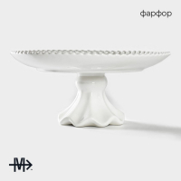 Подставка для тортов и десертов фарфоровая Magistro «Лакомка», d=30 см Подставка для тортов и десертов фарфоровая Magistro «Лакомка», d=30 см