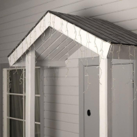 Гирлянда &laquo;Бахрома&raquo; 4 &times; 0.6 м, IP44, прозрачная нить, 180 LED, свечение белое, 8 режимов, 220 В