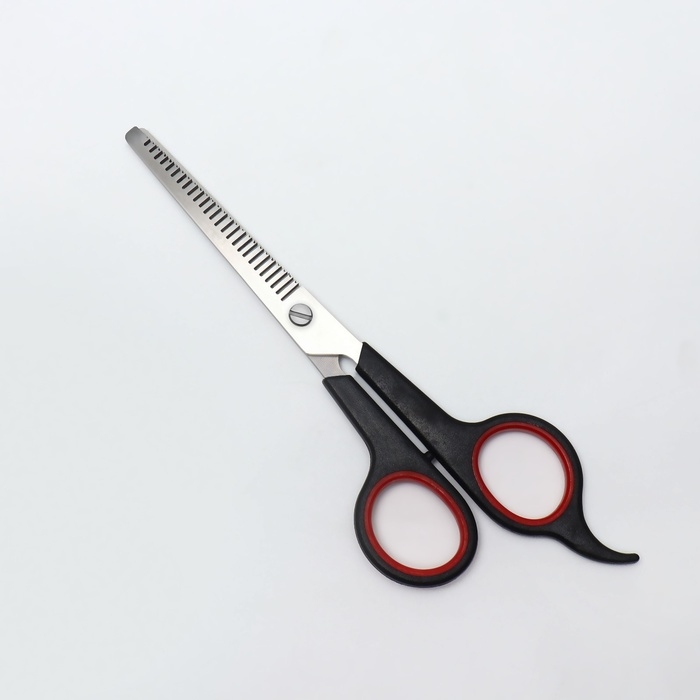 Ножницы филировочные с упором, лезвие &mdash; 6,5 см, цвет МИКС