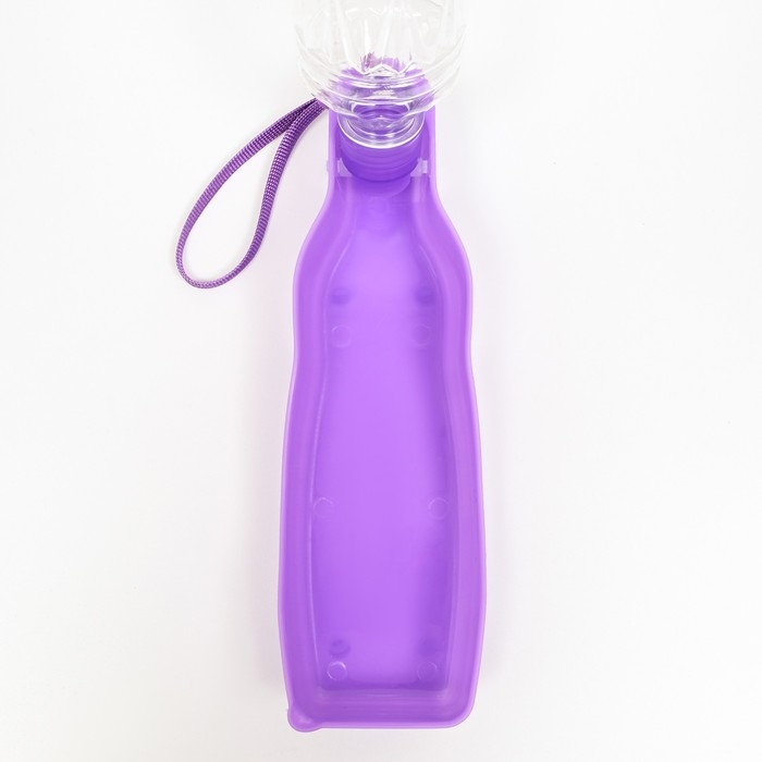 Автопоилка прогулочная с фигурной бутылочкой, 450 мл, фиолетовая Автопоилка прогулочная с фигурной бутылочкой, 450 мл, фиолетовая