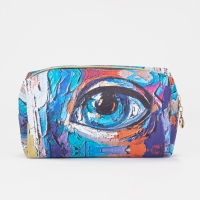 Косметичка на молнии, цвет синий/разноцветный Косметичка на молнии, цвет синий/разноцветный