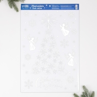 Наклейки витражные на Новый Год &laquo;Новогодняя коллекция:Ангелочки&raquo;, 33 х 50,5 см