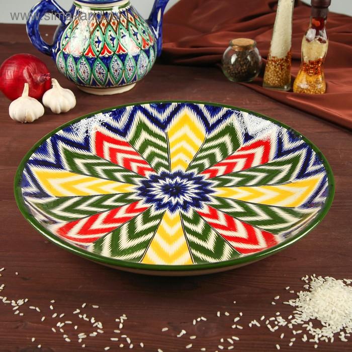 Ляган Риштанская Керамика Ляган Риштанская Керамика "Атлас", 37 см, микс