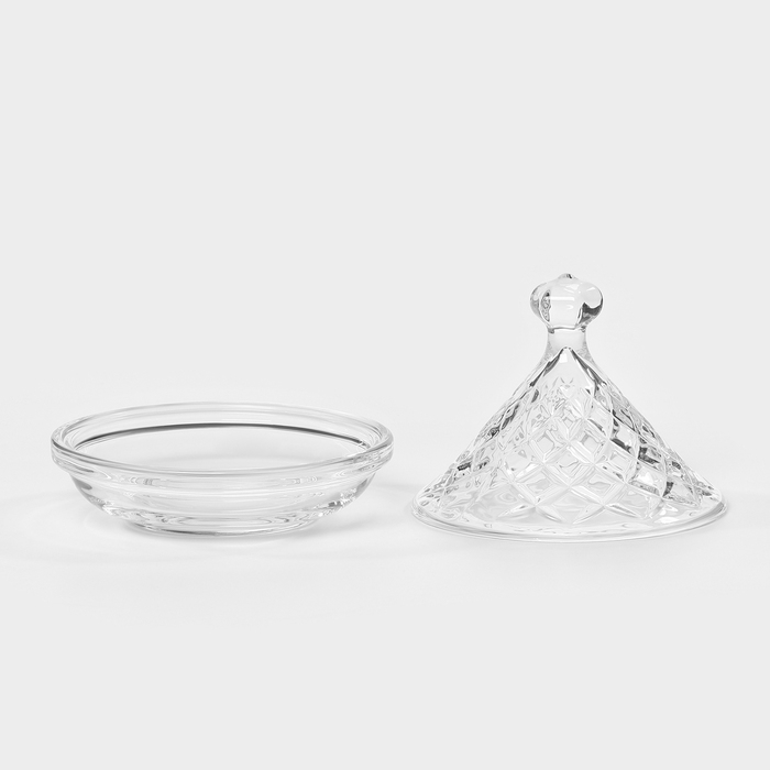 Ваза стеклянная для мёда/варенья, d=12,6 см, h=12,6 см