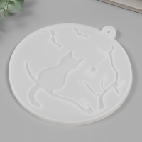 Молд силикон "Кошка на ветке с паучком" 18,2х17,8х0,8 см Молд силикон "Кошка на ветке с паучком" 18,2х17,8х0,8 см