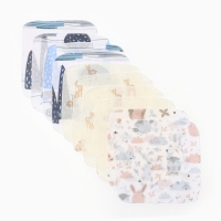 Набор детских носовых платков Babyedel 25х25см 10шт, МИКС, ситец б/з, хл100% Набор детских носовых платков Babyedel 25х25см 10шт, МИКС, ситец б/з, хл100%