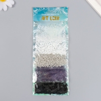 Бисер круглый "Чёрный, белый" 5 цветов х 10 грамм Бисер круглый "Чёрный, белый" 5 цветов х 10 грамм