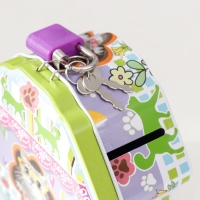 Копилка металл "Будка с животным" МИКС 9х10х5 см